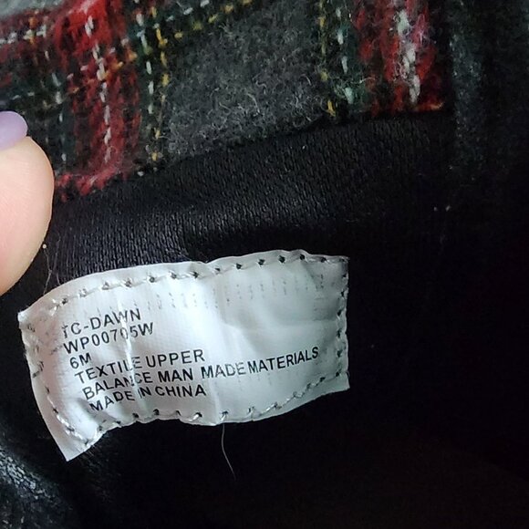 True Craft Boots-Lace Up Fold Down to Red Plaid Booties-Women's 6M - Picture 10 of 10